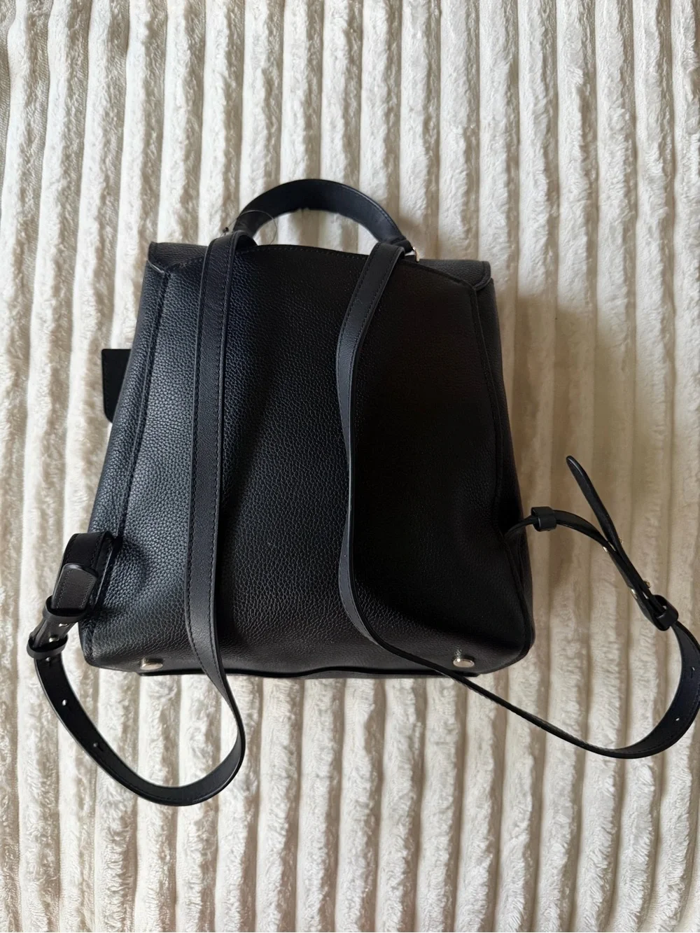 kate spade Black Pebbled Leather Backpack